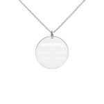 Engraved Silver Disc Necklace RNG \ .MONACO.