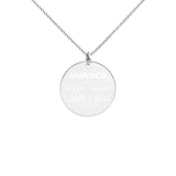 Engraved Silver Disc Necklace RNG \ .MONACO.