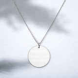 Engraved Silver Disc Necklace RNG \ .MONACO.